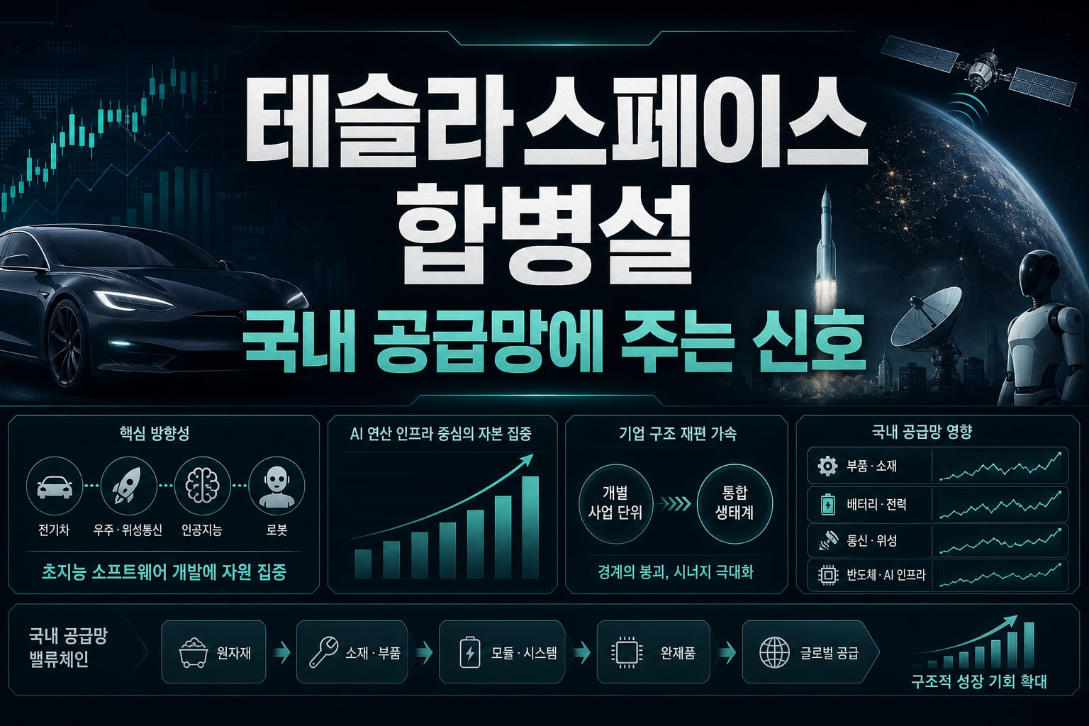 테슬라·스페이스X 합병설, 국내 공급망에 주는 신호