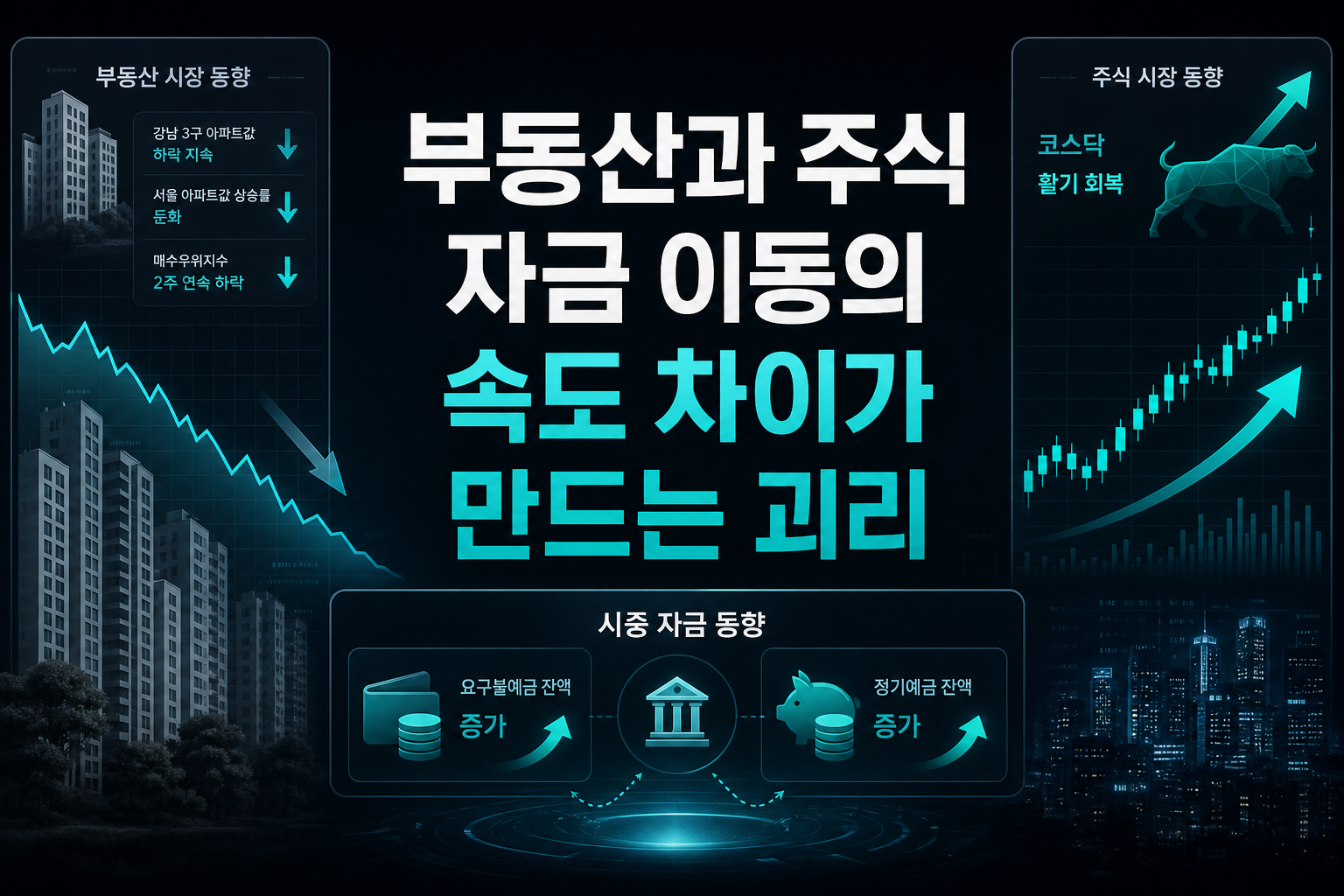 부동산과 주식, 자금 이동의 속도 차이가 만드는 괴리