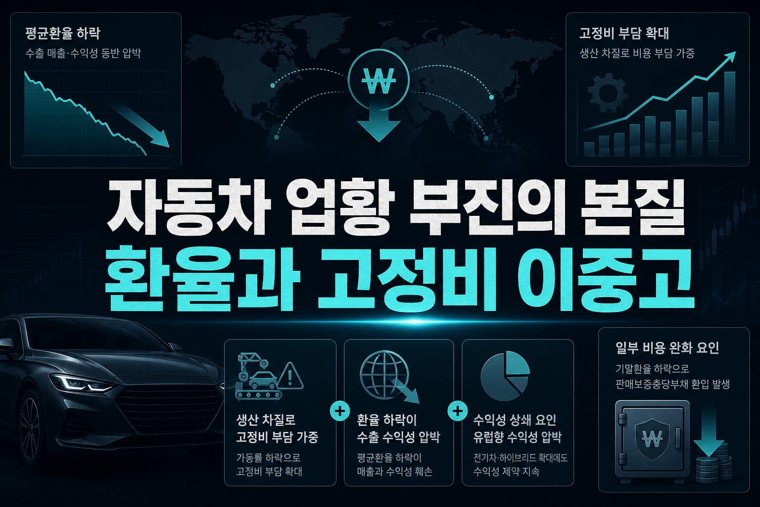 자동차 업황 부진의 본질, 환율과 고정비 이중고