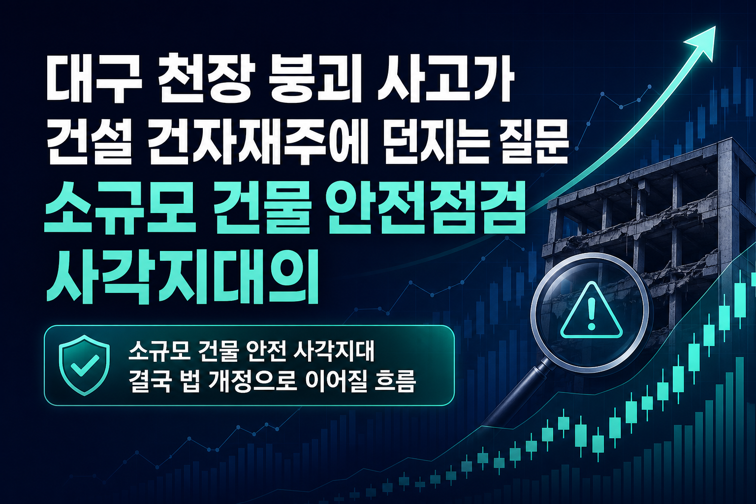 대구 천장 붕괴 사고가 건설·건자재주에 던지는 질문, 소규모 건물 안전점검 사각지대의 수혜주는 어디인가