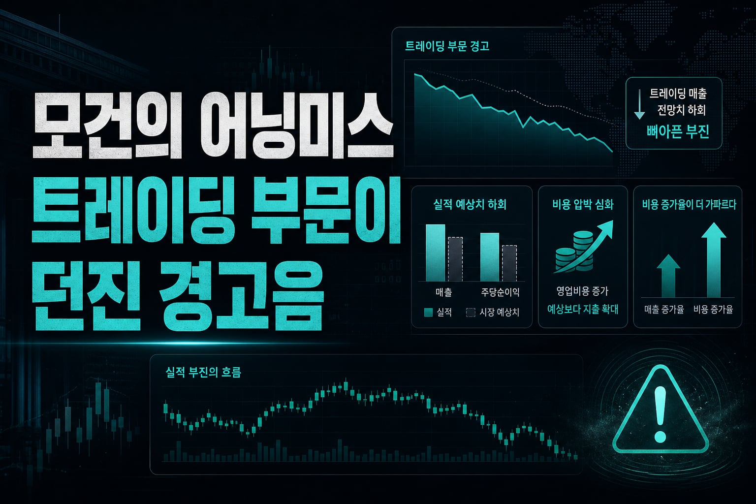 JP모건의 어닝미스, 트레이딩 부문이 던진 경고음