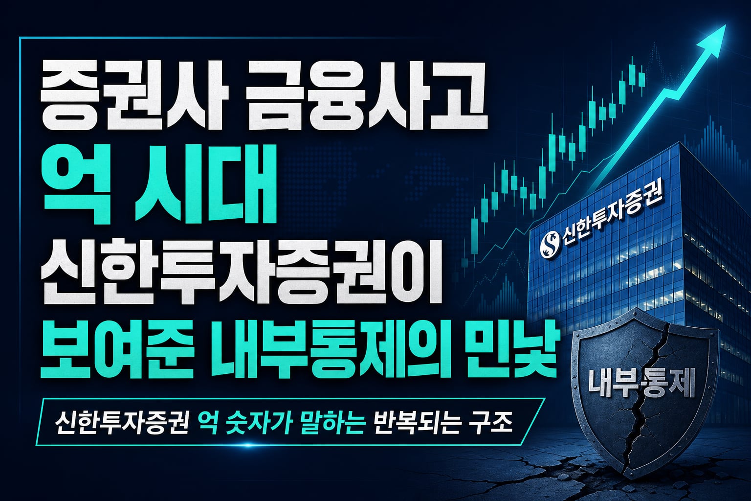 증권사 금융사고 3000억 시대, 신한투자증권이 보여준 내부통제의 민낯