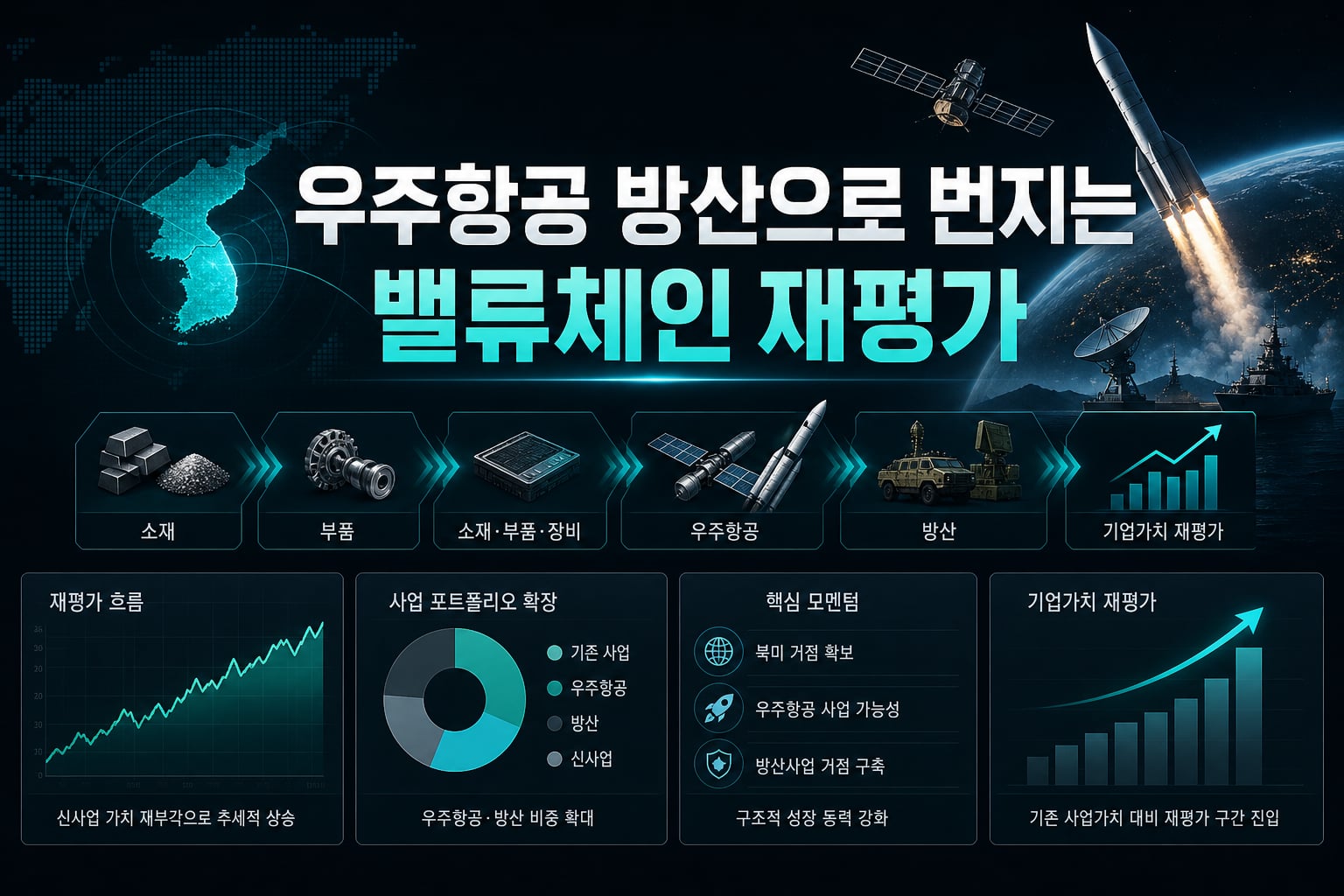 우주항공·방산으로 번지는 밸류체인 재평가