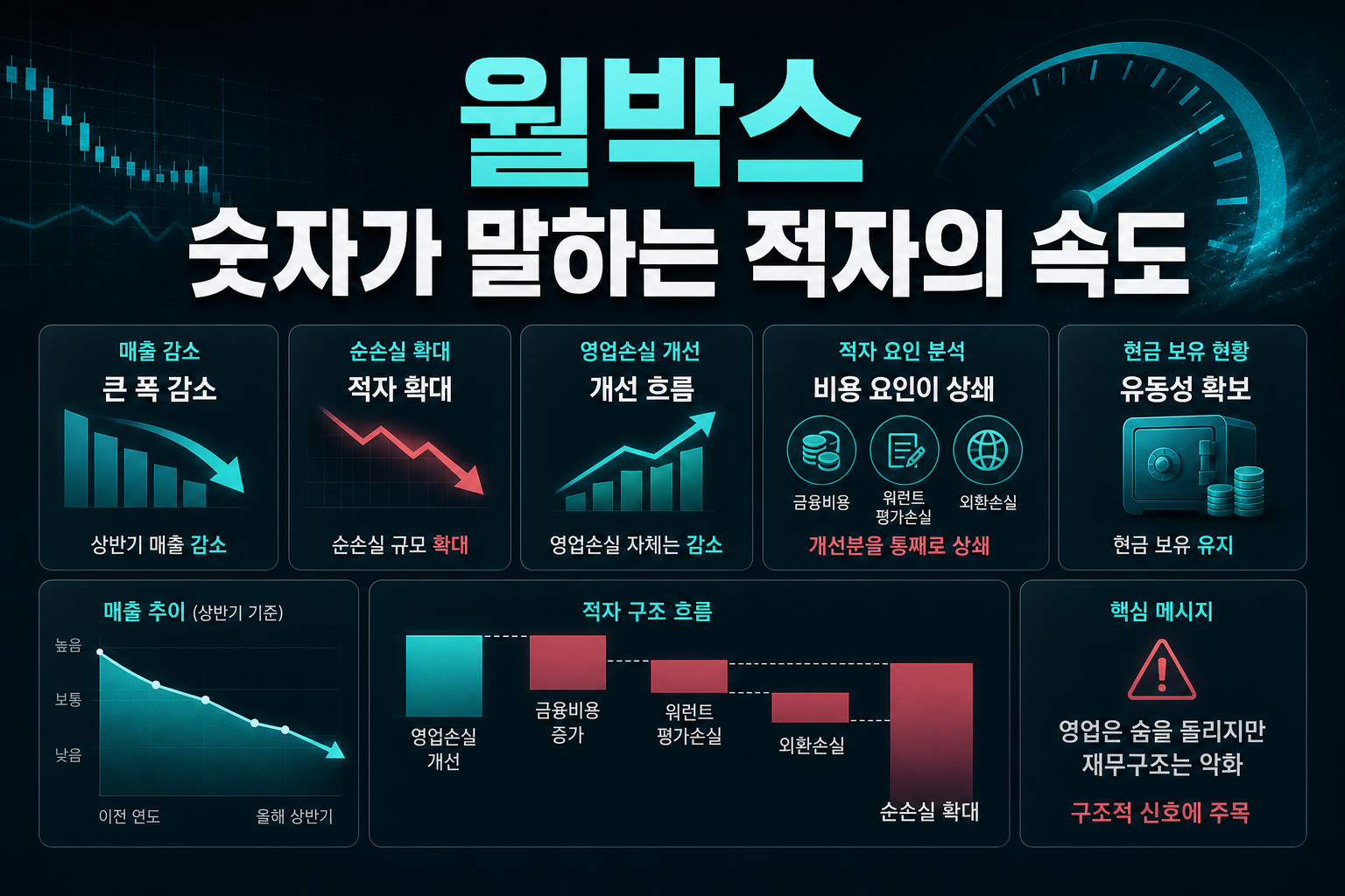 월박스, 숫자가 말하는 적자의 속도