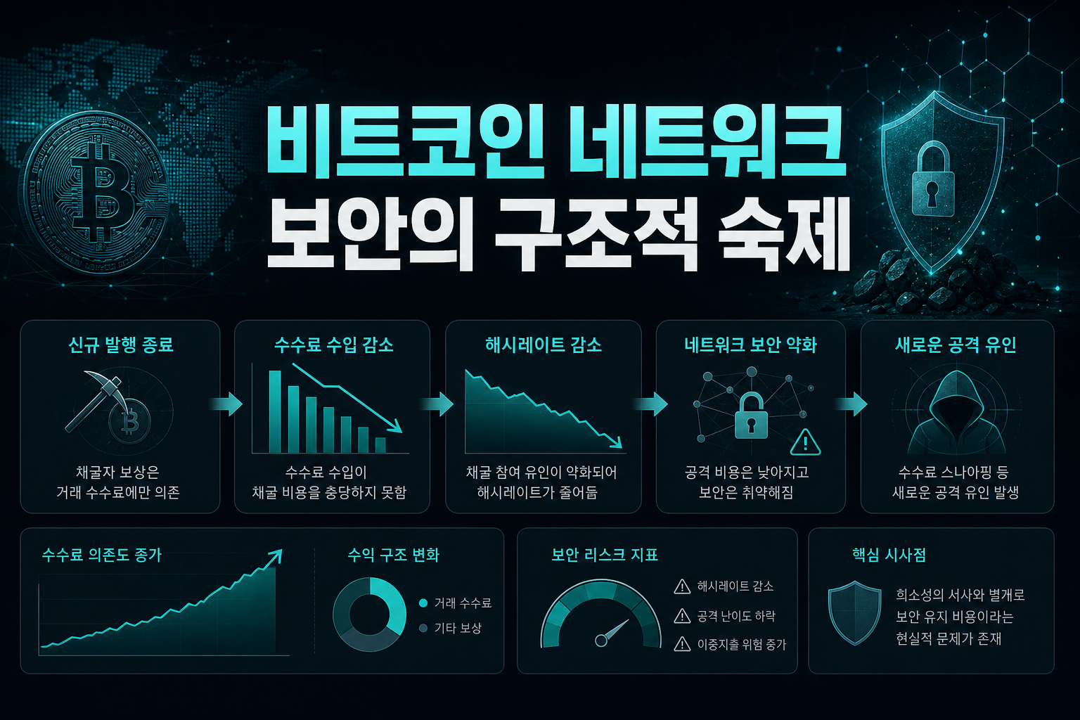 비트코인 네트워크 보안의 구조적 숙제