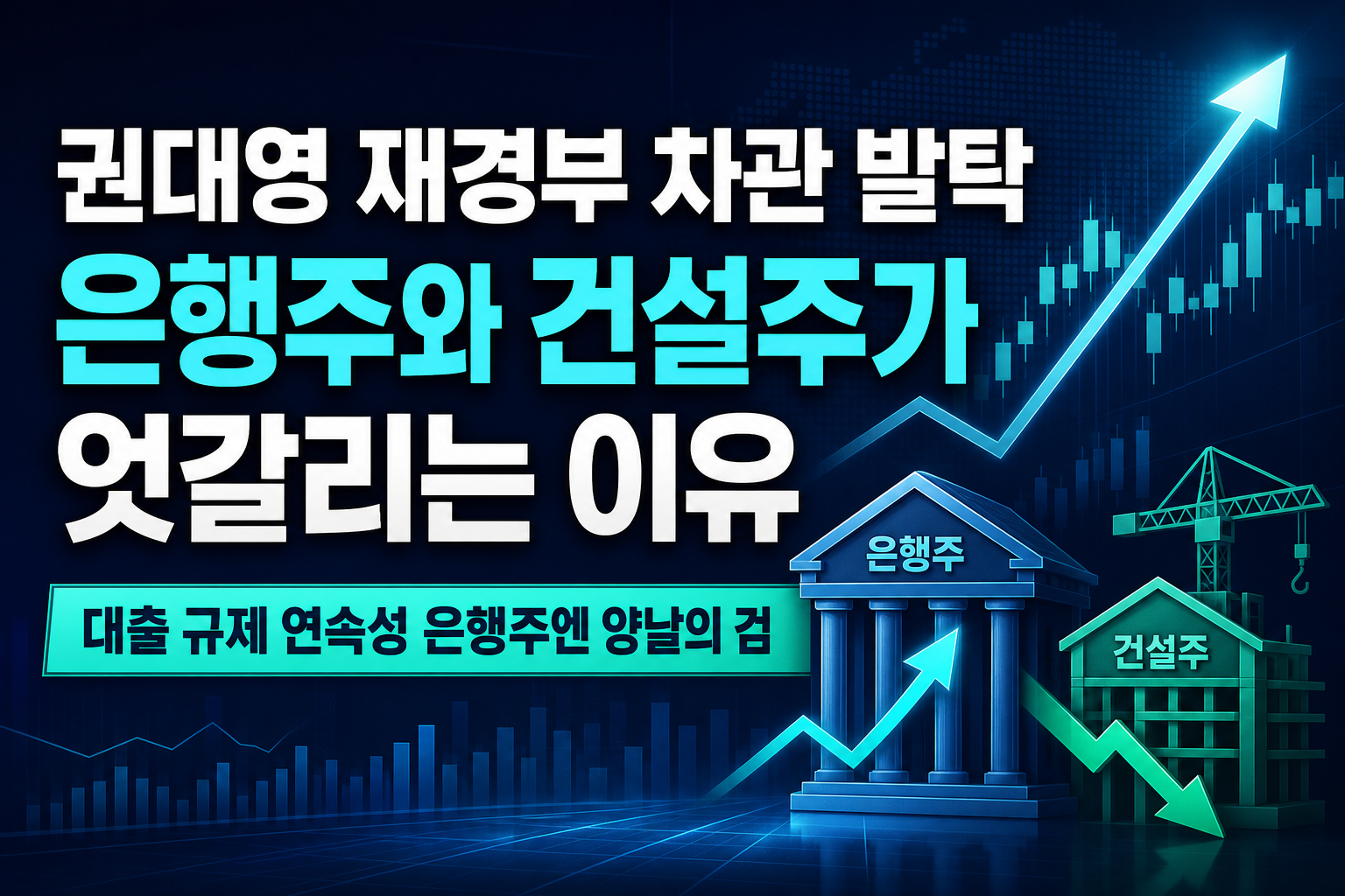 권대영 재경부 1차관 발탁, 은행주와 건설주가 엇갈리는 이유