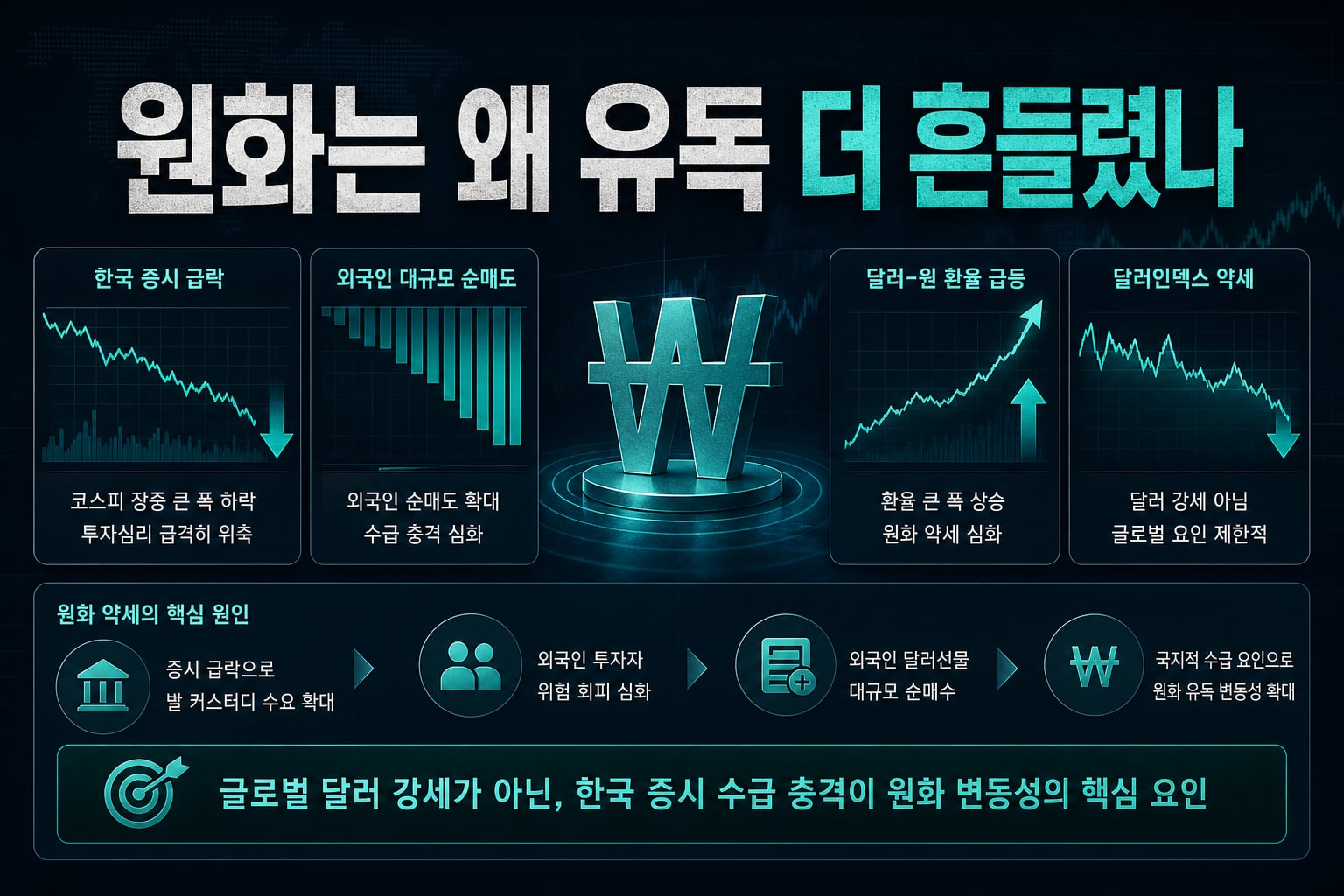 원화는 왜 유독 더 흔들렸나