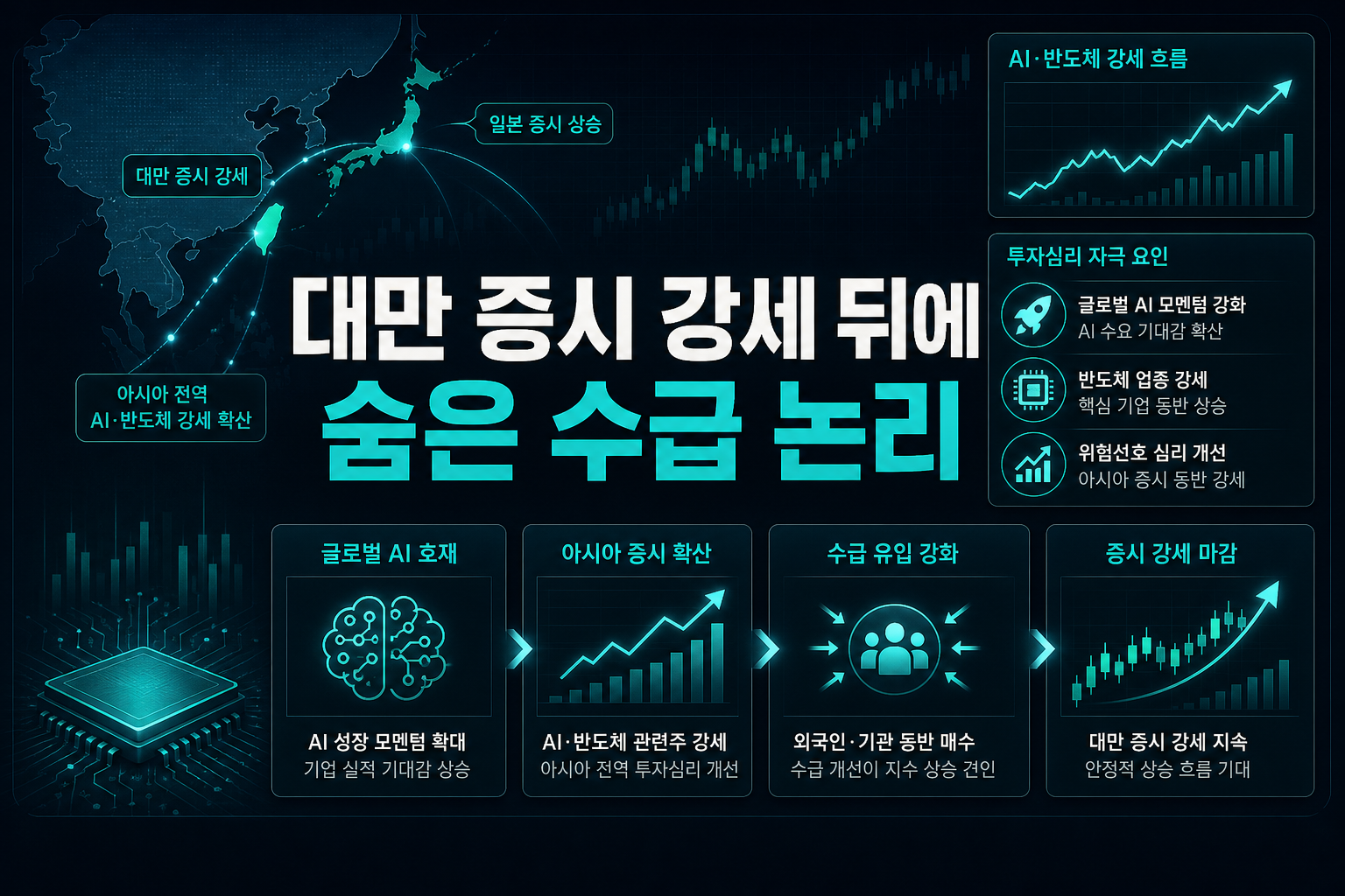 대만 증시 강세 뒤에 숨은 AI 수급 논리