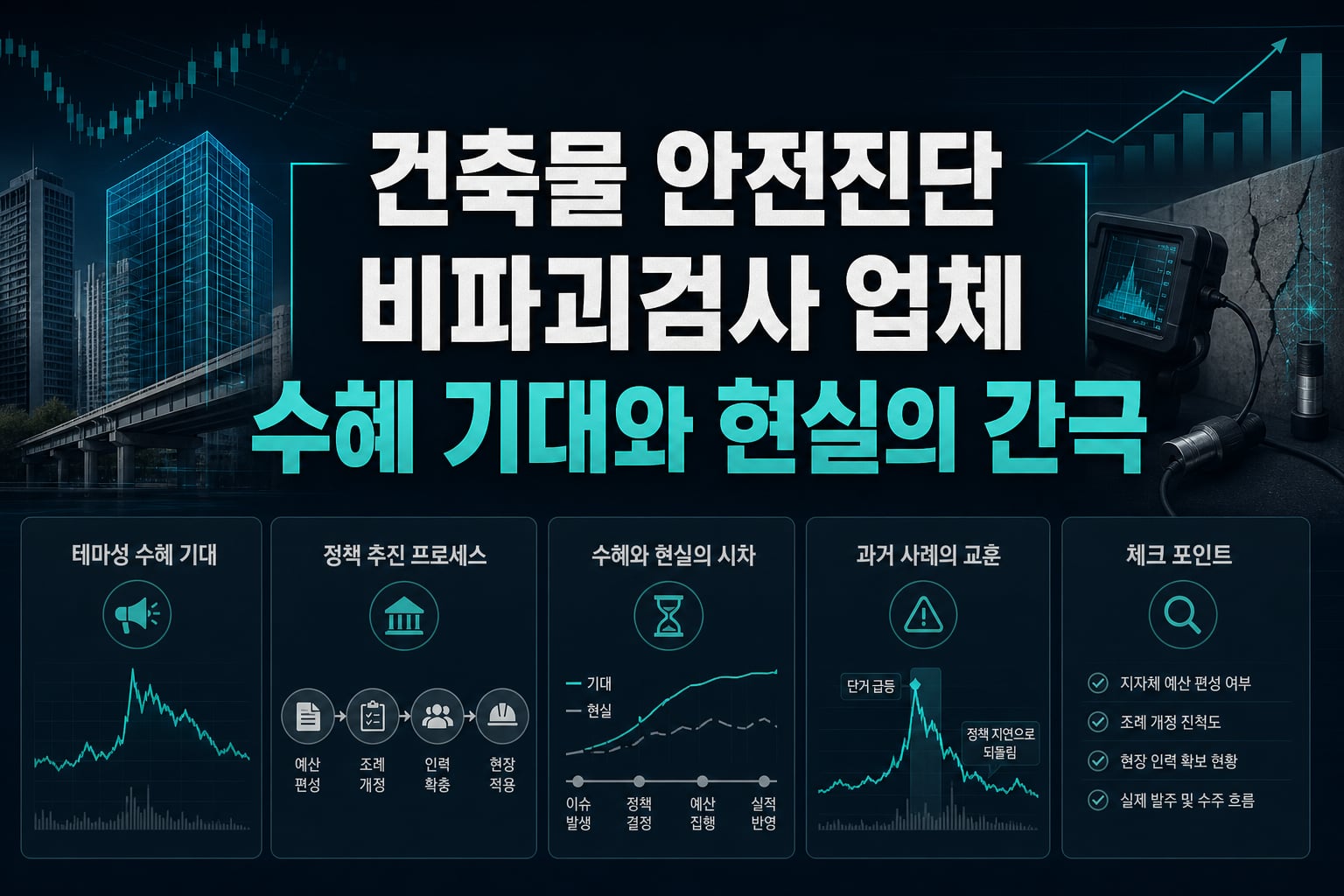 건축물 안전진단·비파괴검사 업체, 수혜 기대와 현실의 간극
