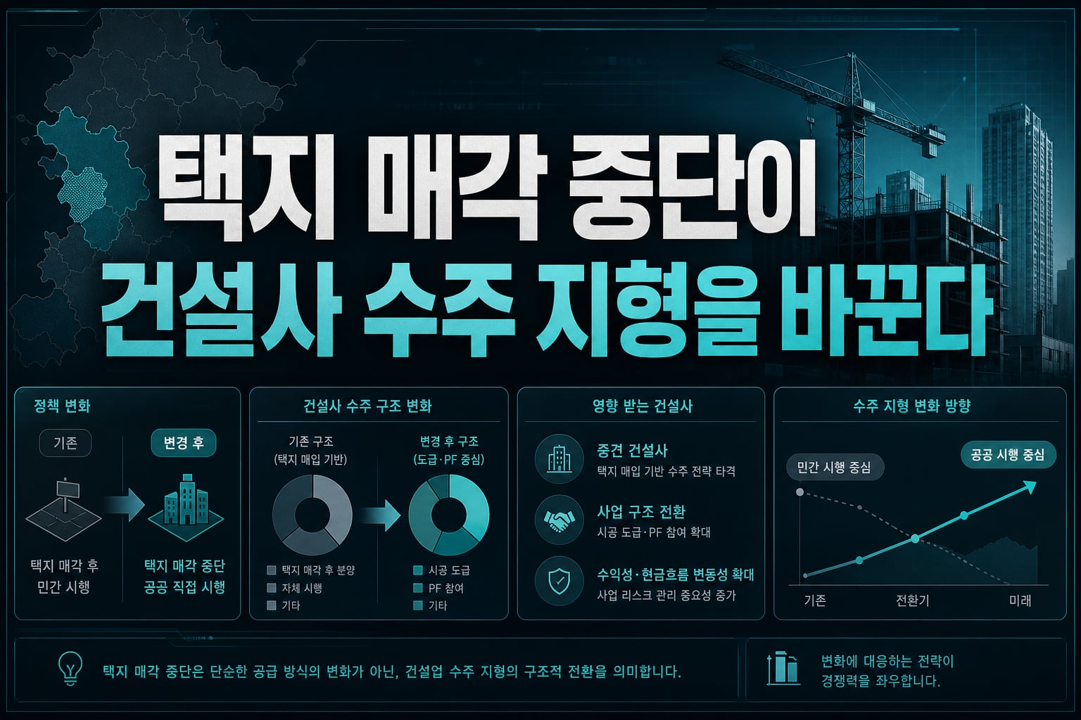 택지 매각 중단이 건설사 수주 지형을 바꾼다