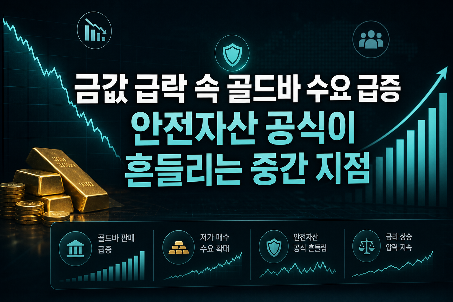 금값 급락 속 골드바 수요 급증, 안전자산 공식이 흔들리는 중간 지점