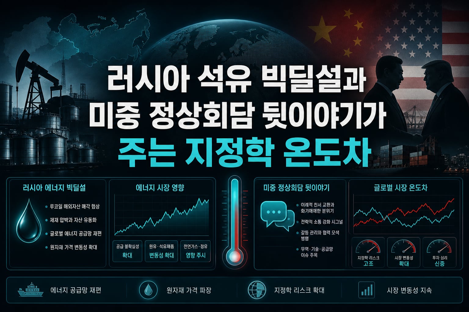 러시아 석유 빅딜설과 미중 정상회담 뒷이야기가 주는 지정학 온도차
