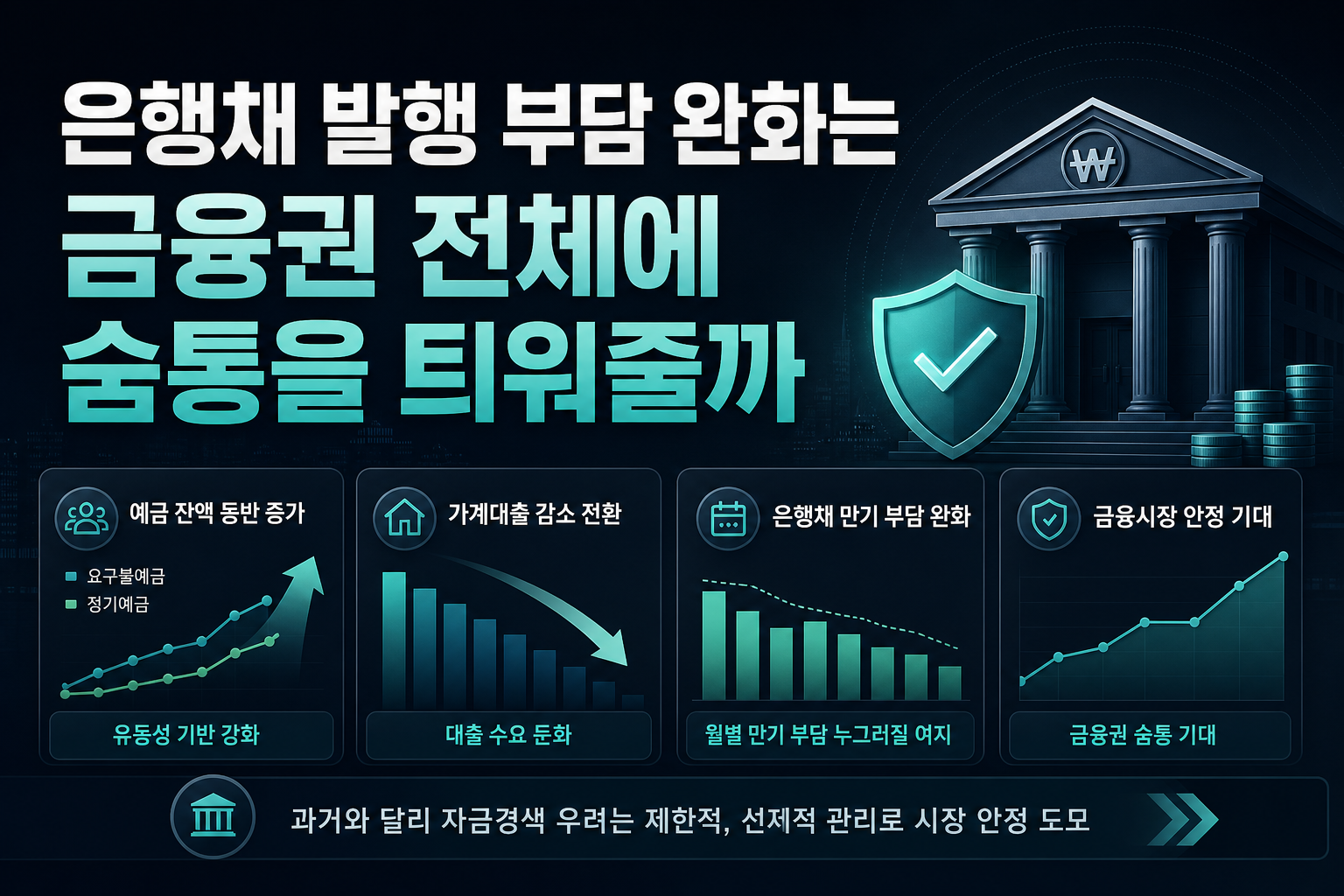 은행채 발행 부담 완화는 금융권 전체에 숨통을 틔워줄까
