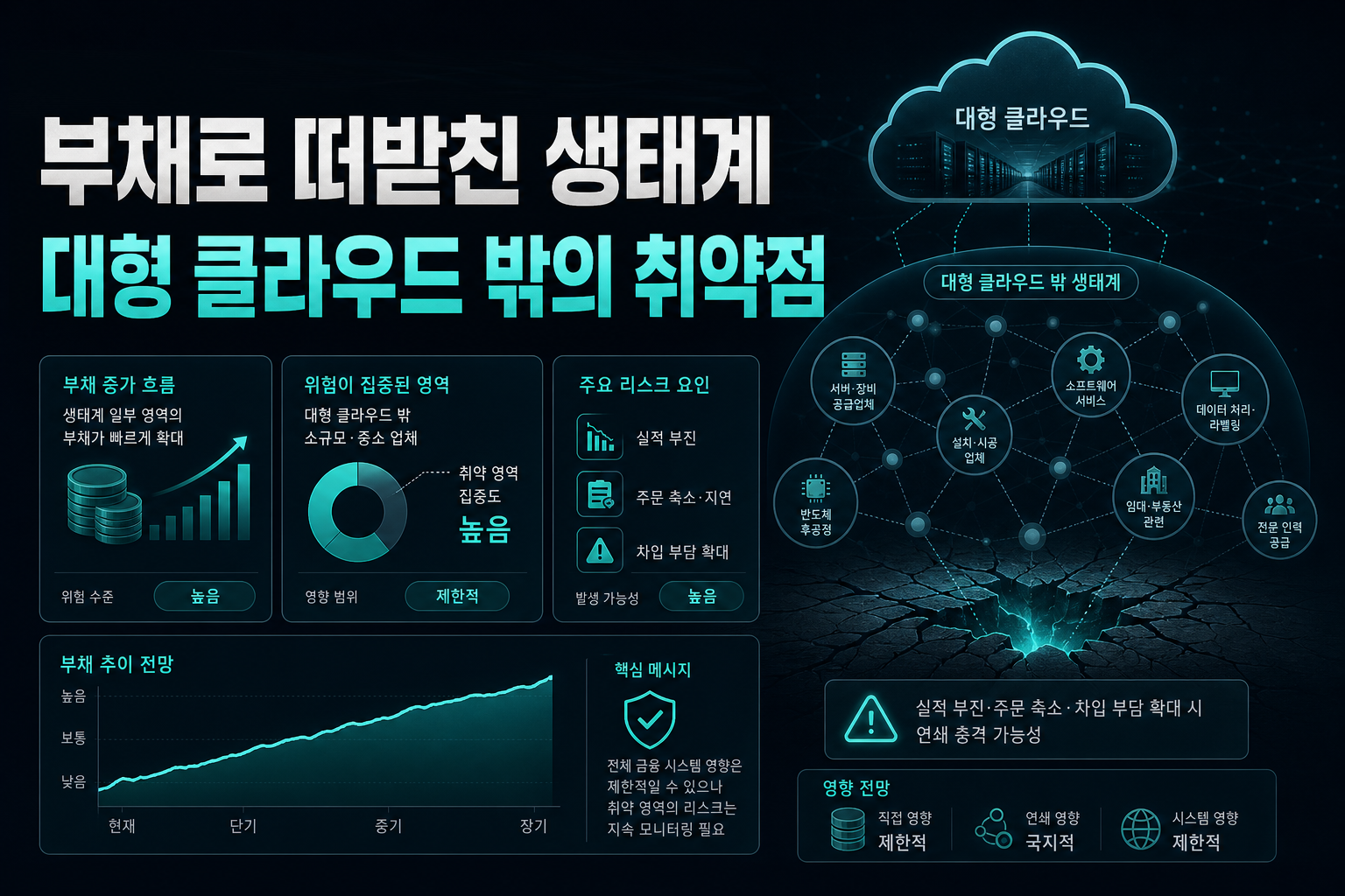 부채로 떠받친 생태계, 대형 클라우드 밖의 취약점
