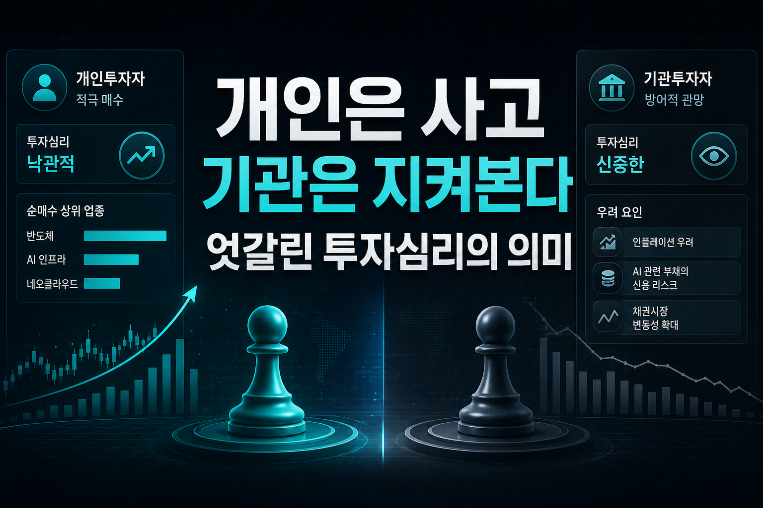 개인은 사고 기관은 지켜본다, 엇갈린 투자심리의 의미
