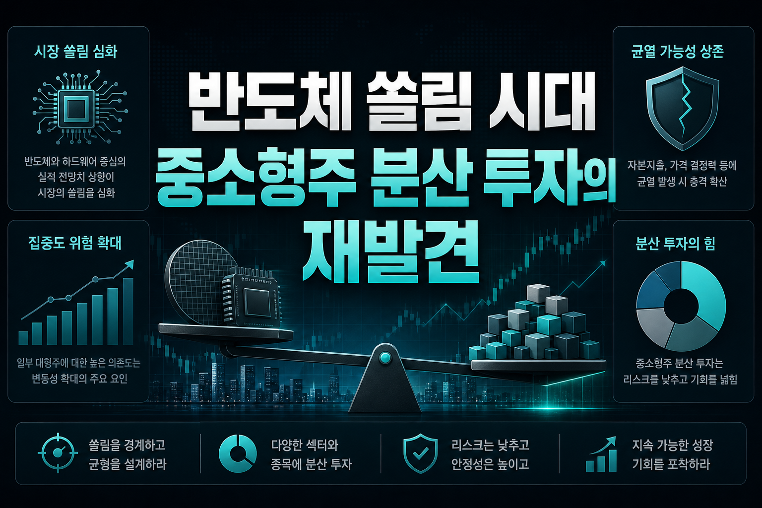 반도체 쏠림 75% 시대, 중소형주 분산 투자의 재발견