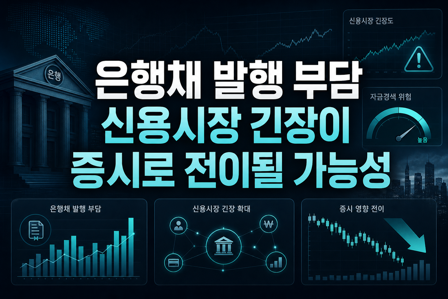 은행채 발행 부담, 신용시장 긴장이 증시로 전이될 가능성