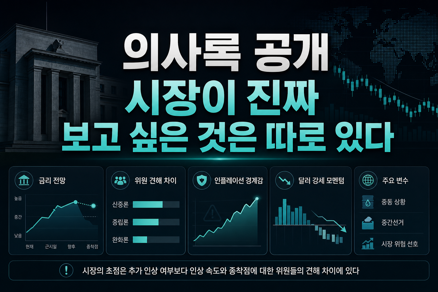 FOMC 의사록 공개, 시장이 진짜 보고 싶은 것은 따로 있다