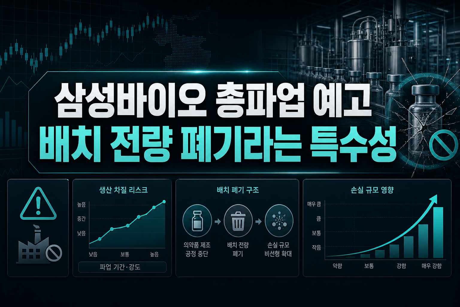 삼성바이오 총파업 예고, 배치 전량 폐기라는 특수성