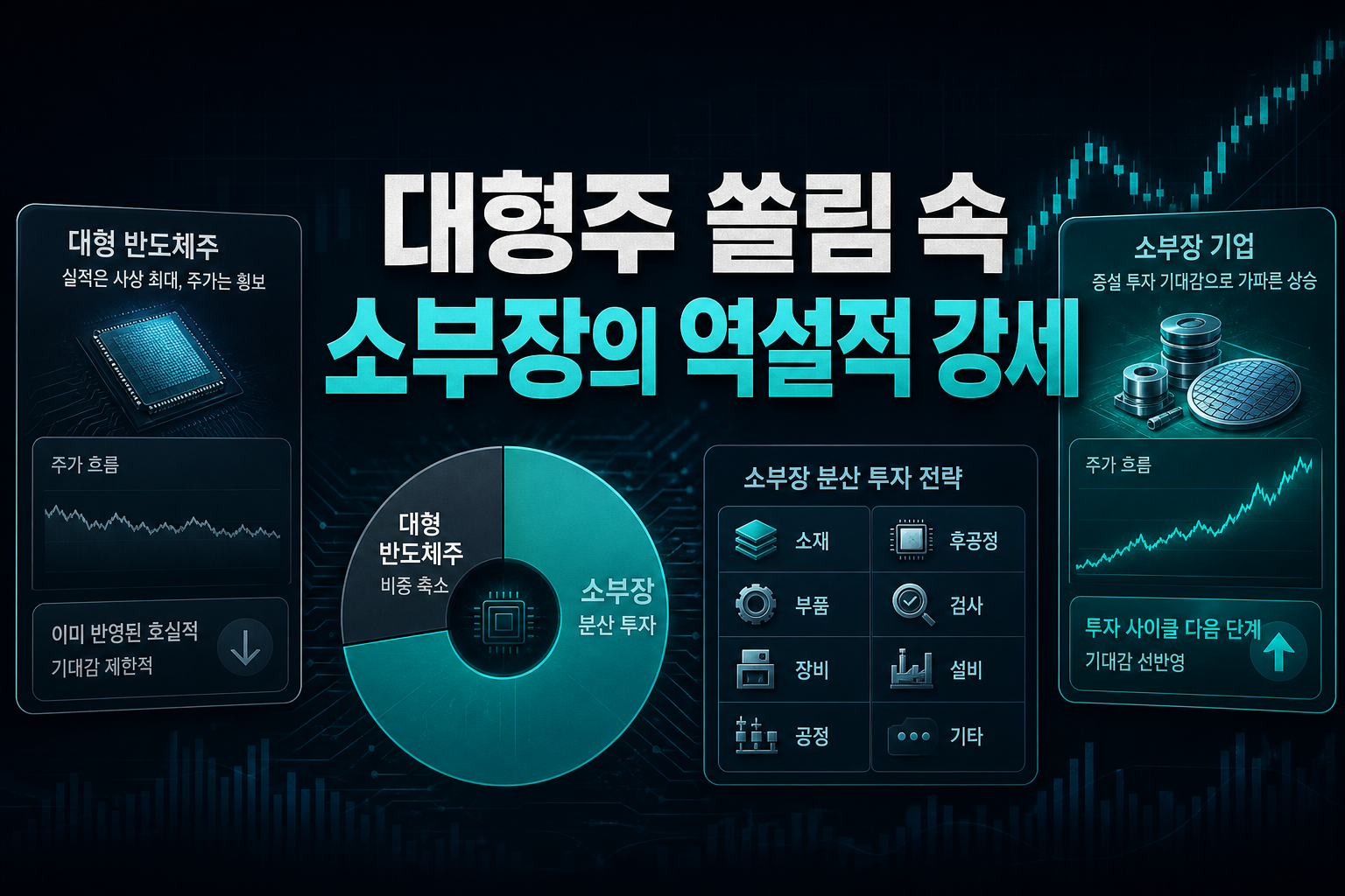 대형주 쏠림 속 소부장의 역설적 강세