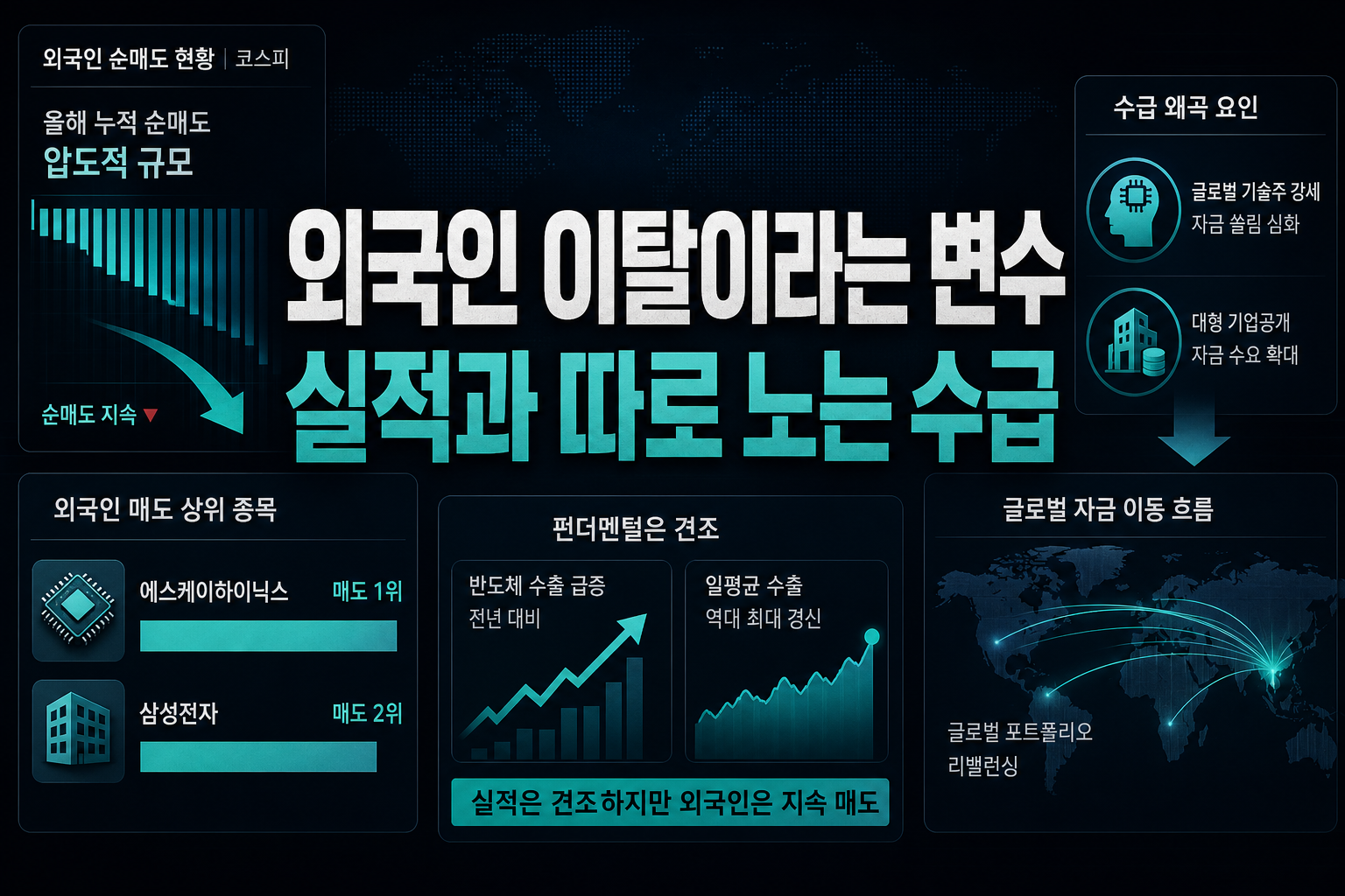 외국인 이탈이라는 변수, 실적과 따로 노는 수급