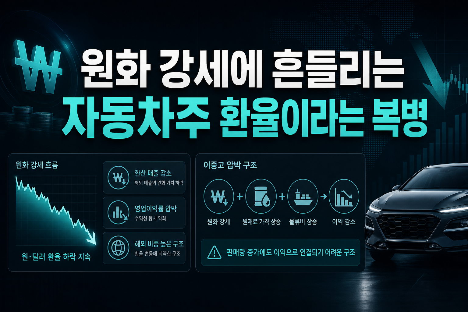 원화 강세에 흔들리는 자동차주, 환율이라는 복병