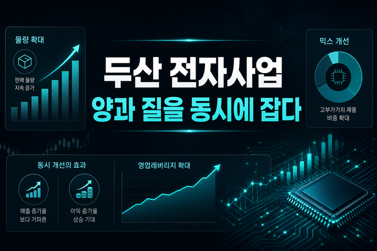 두산 전자사업, 양과 질을 동시에 잡다