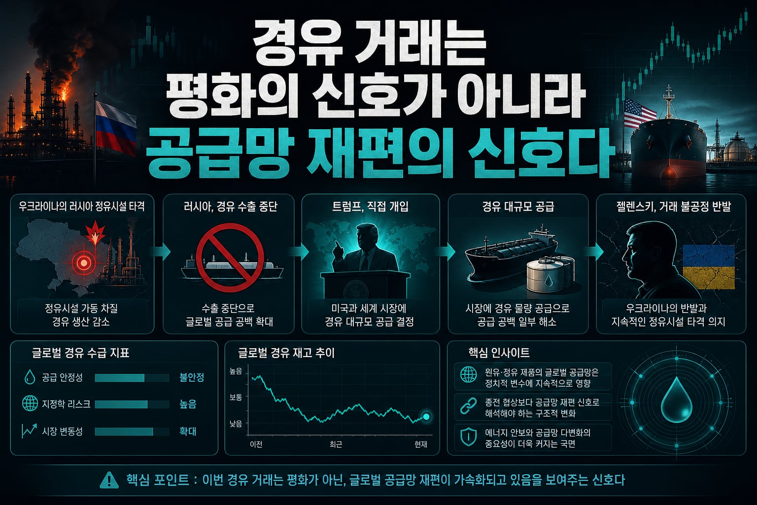 경유 거래는 평화의 신호가 아니라 공급망 재편의 신호다