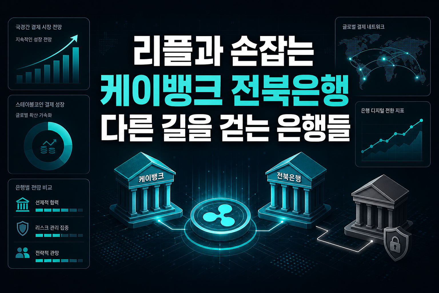 리플과 손잡는 케이뱅크·전북은행, 다른 길을 걷는 은행들