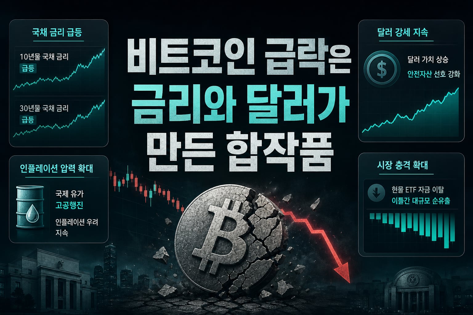 비트코인 급락은 금리와 달러가 만든 합작품