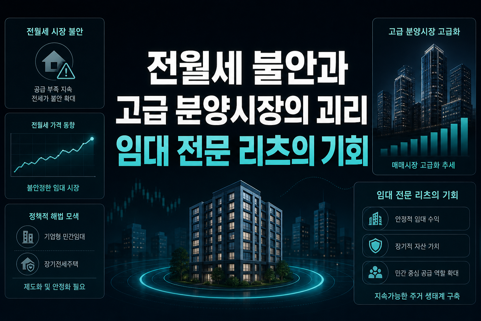 전월세 불안과 고급 분양시장의 괴리, 임대 전문 리츠의 기회