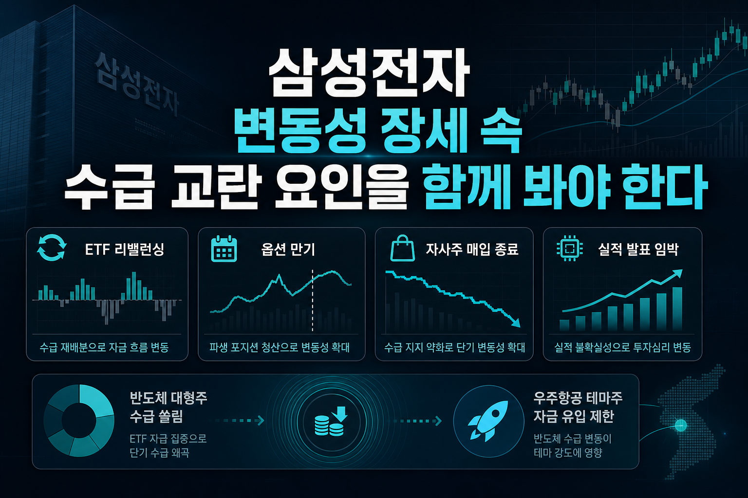 삼성전자 변동성 장세 속 수급 교란 요인을 함께 봐야 한다