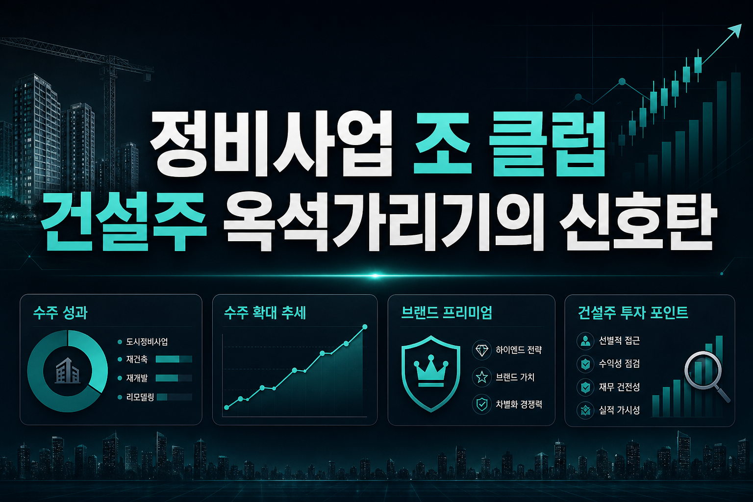 정비사업 12조 클럽, 건설주 옥석가리기의 신호탄