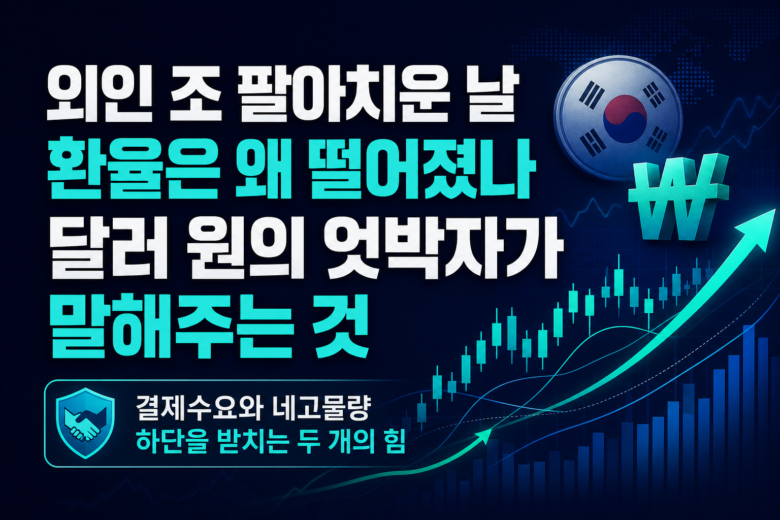 외인 1.7조 팔아치운 날 환율은 왜 떨어졌나, 달러-원의 엇박자가 말해주는 것