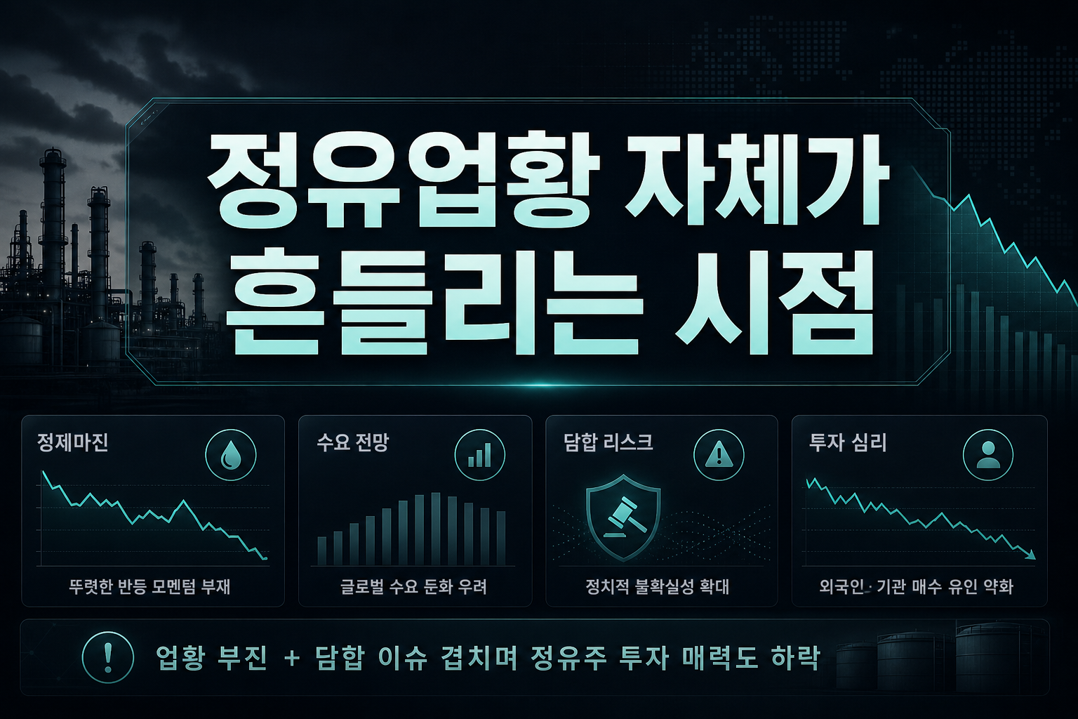 정유업황 자체가 흔들리는 시점
