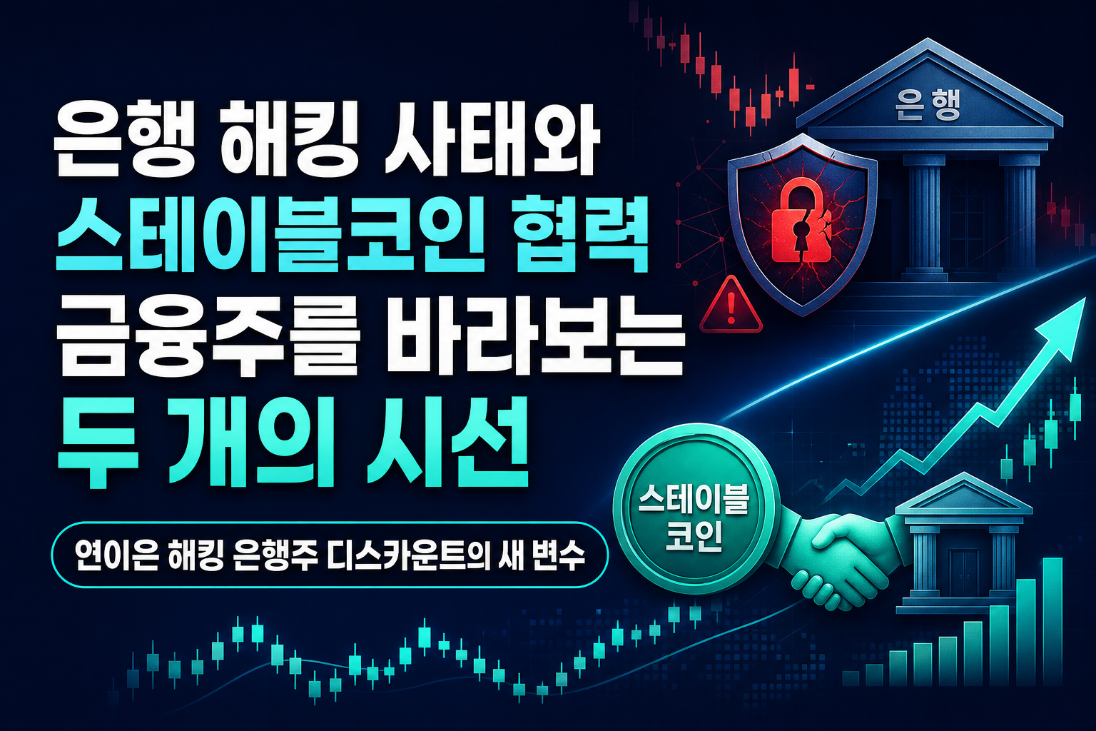 은행 해킹 사태와 스테이블코인 협력, 금융주를 바라보는 두 개의 시선