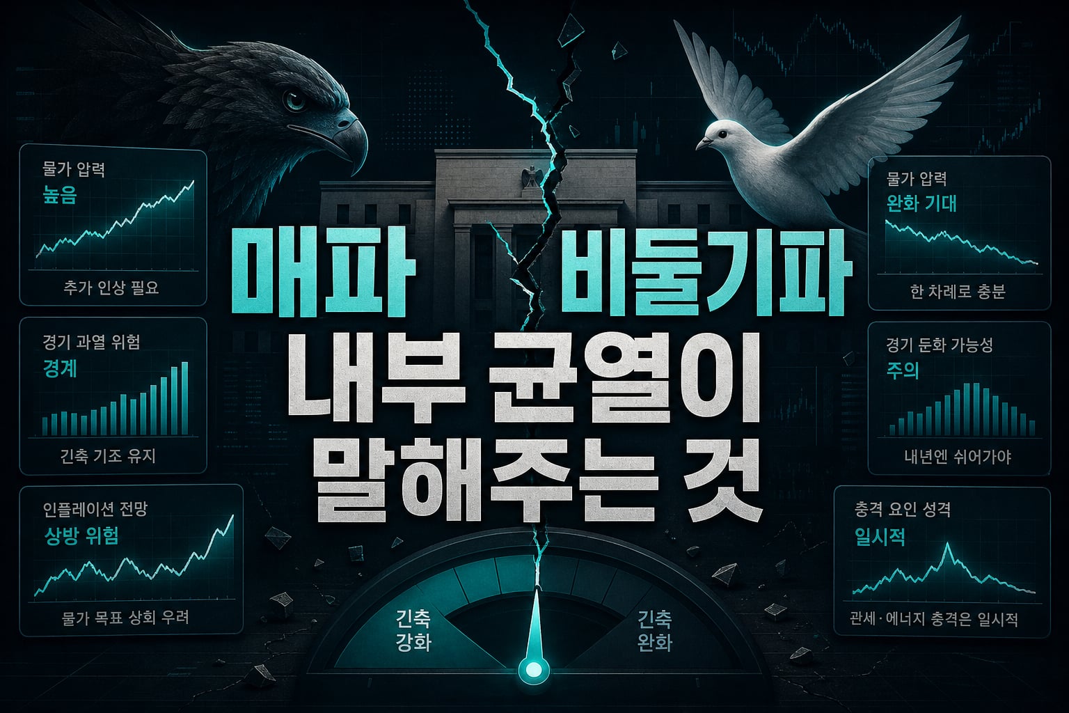 매파 vs 비둘기파, Fed 내부 균열이 말해주는 것