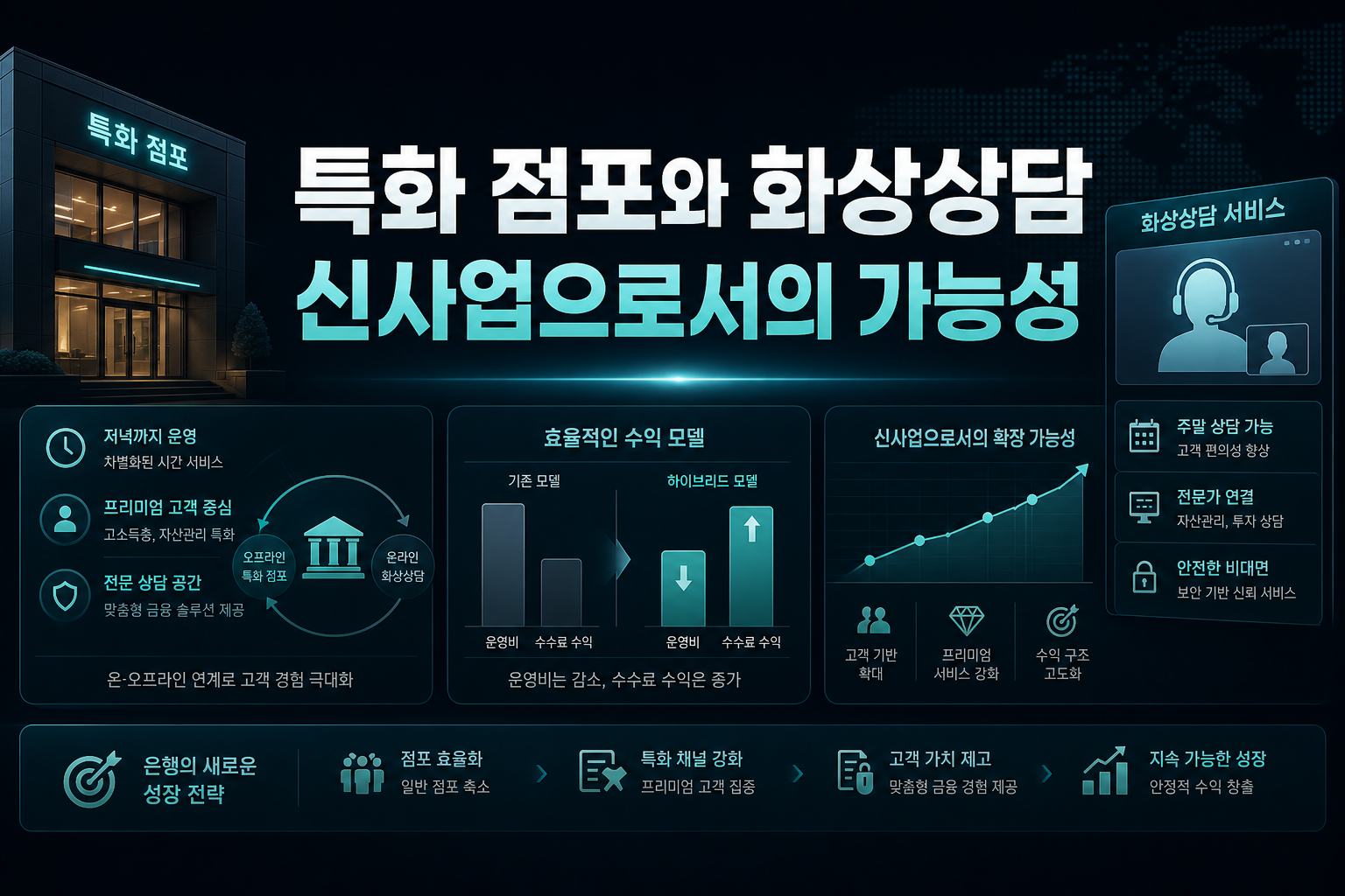 특화 점포와 화상상담, 신사업으로서의 가능성