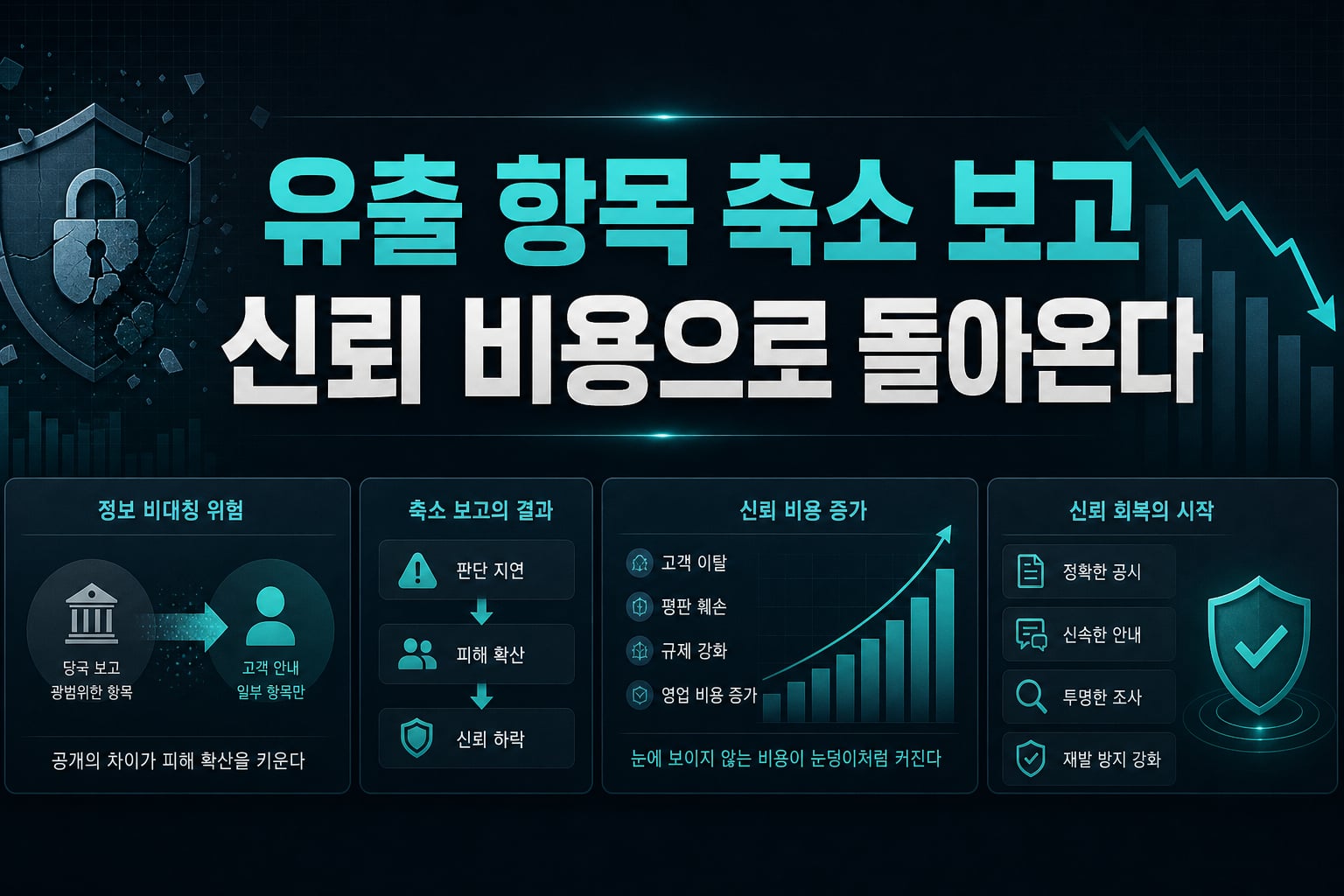 유출 항목 축소 보고, 신뢰 비용으로 돌아온다