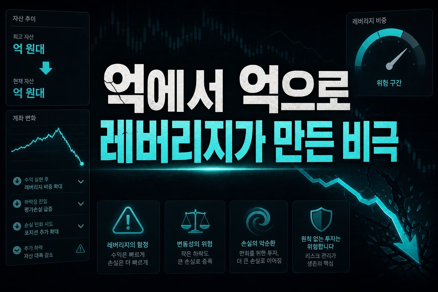 35억에서 2억으로, 레버리지가 만든 비극