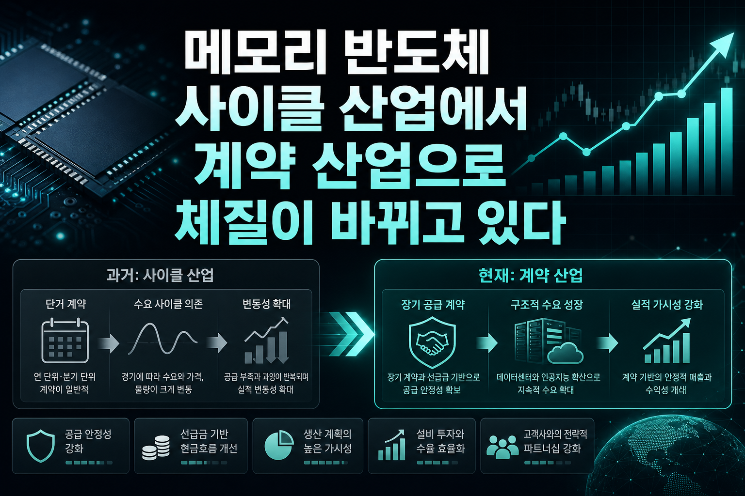메모리 반도체, 사이클 산업에서 계약 산업으로 체질이 바뀌고 있다