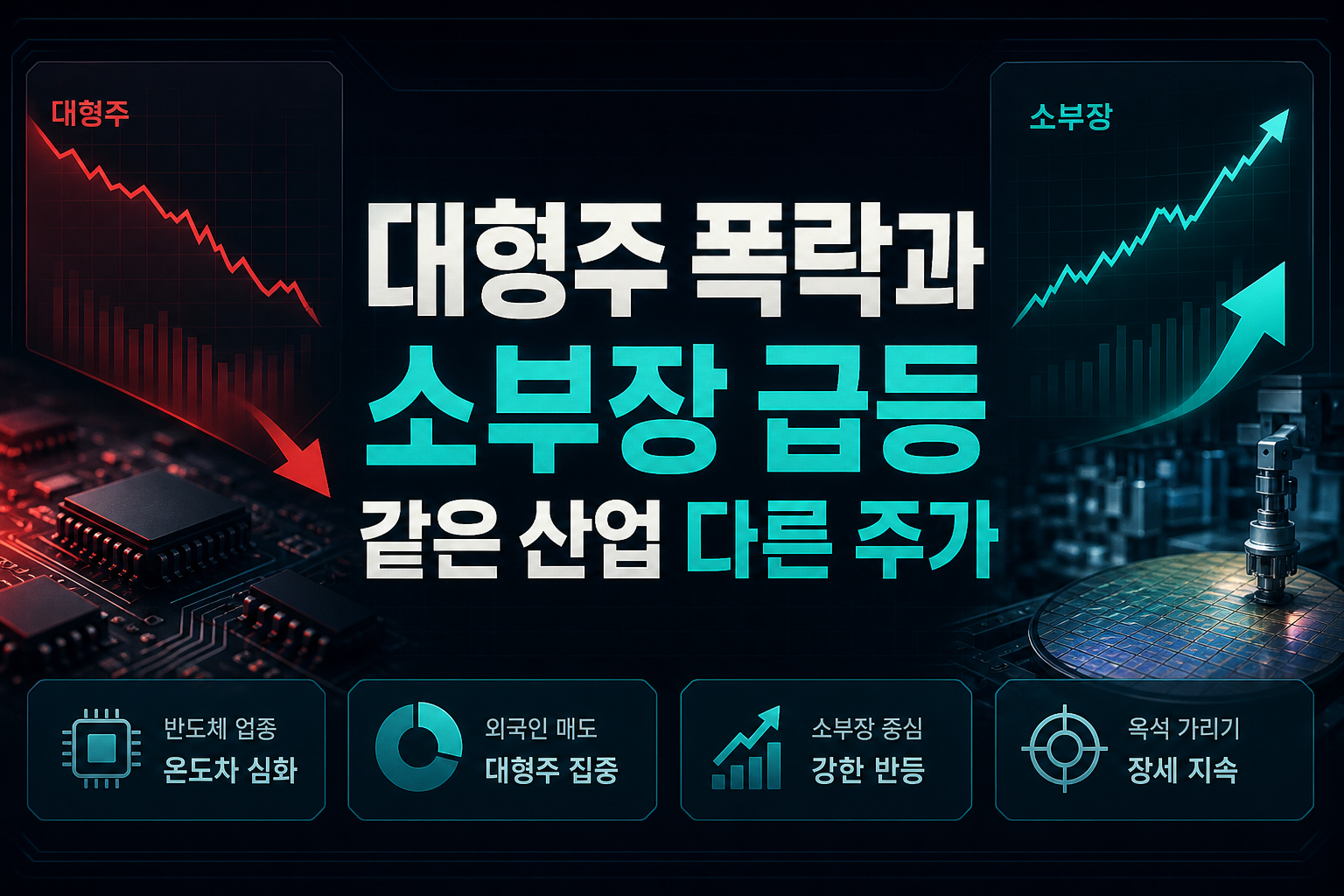 대형주 폭락과 소부장 급등, 같은 산업 다른 주가