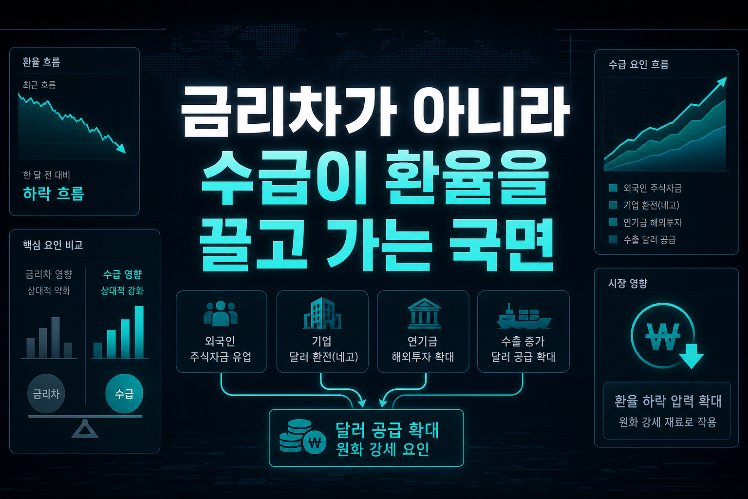 금리차가 아니라 수급이 환율을 끌고 가는 국면