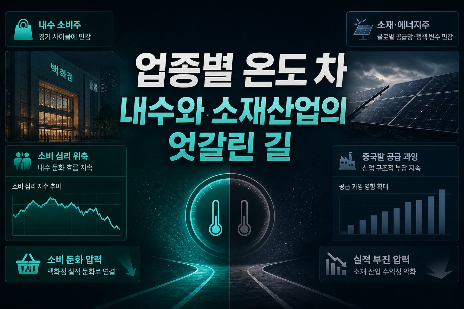 업종별 온도 차, 내수와 소재산업의 엇갈린 길
