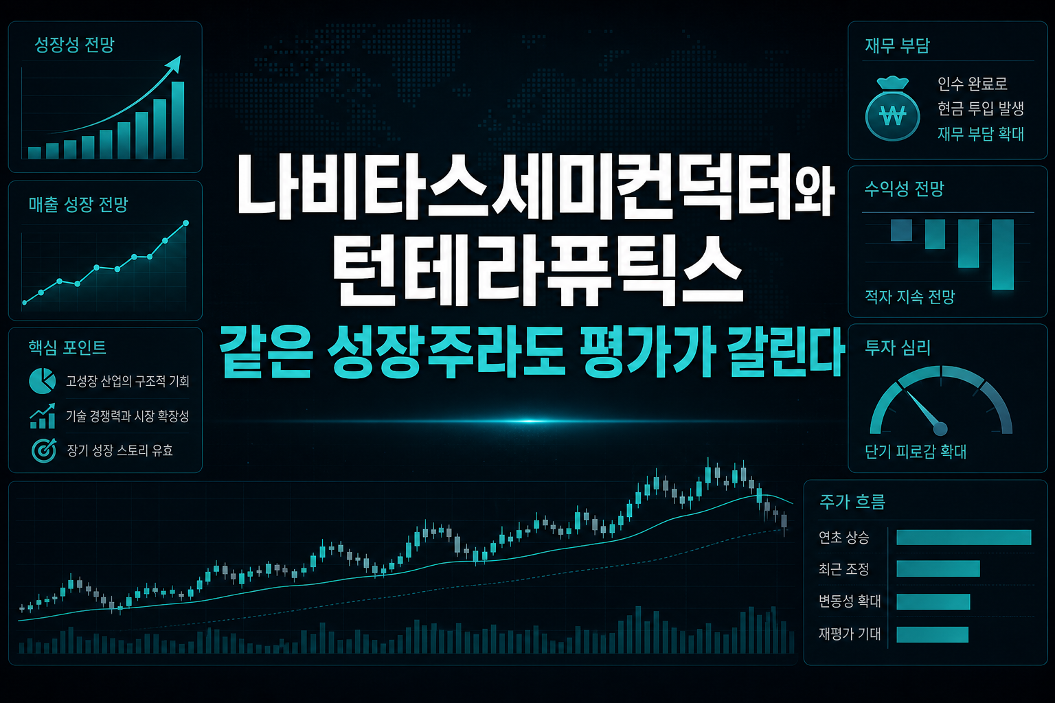 나비타스세미컨덕터와 턴테라퓨틱스, 같은 성장주라도 평가가 갈린다