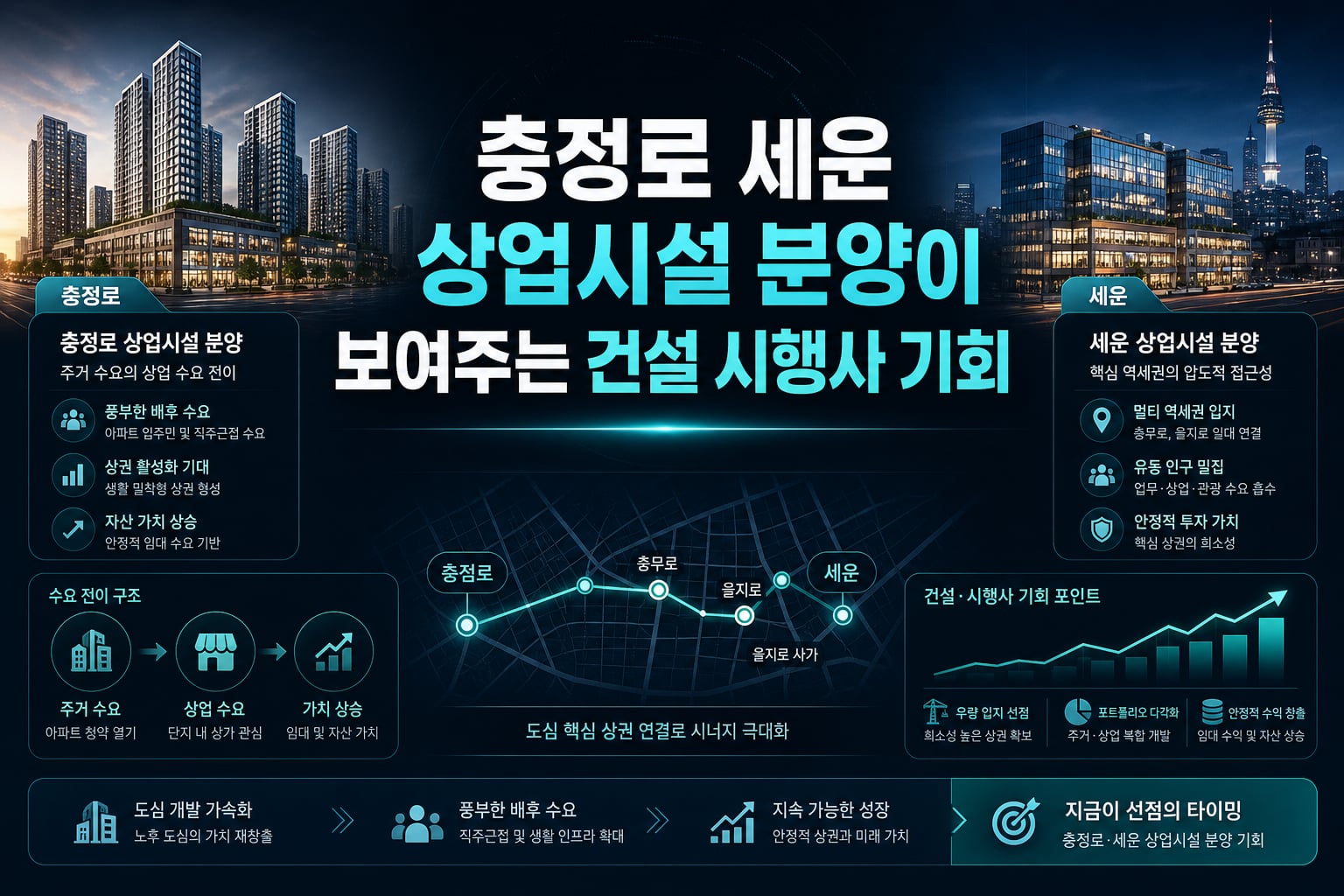 충정로·세운 상업시설 분양이 보여주는 건설·시행사 기회