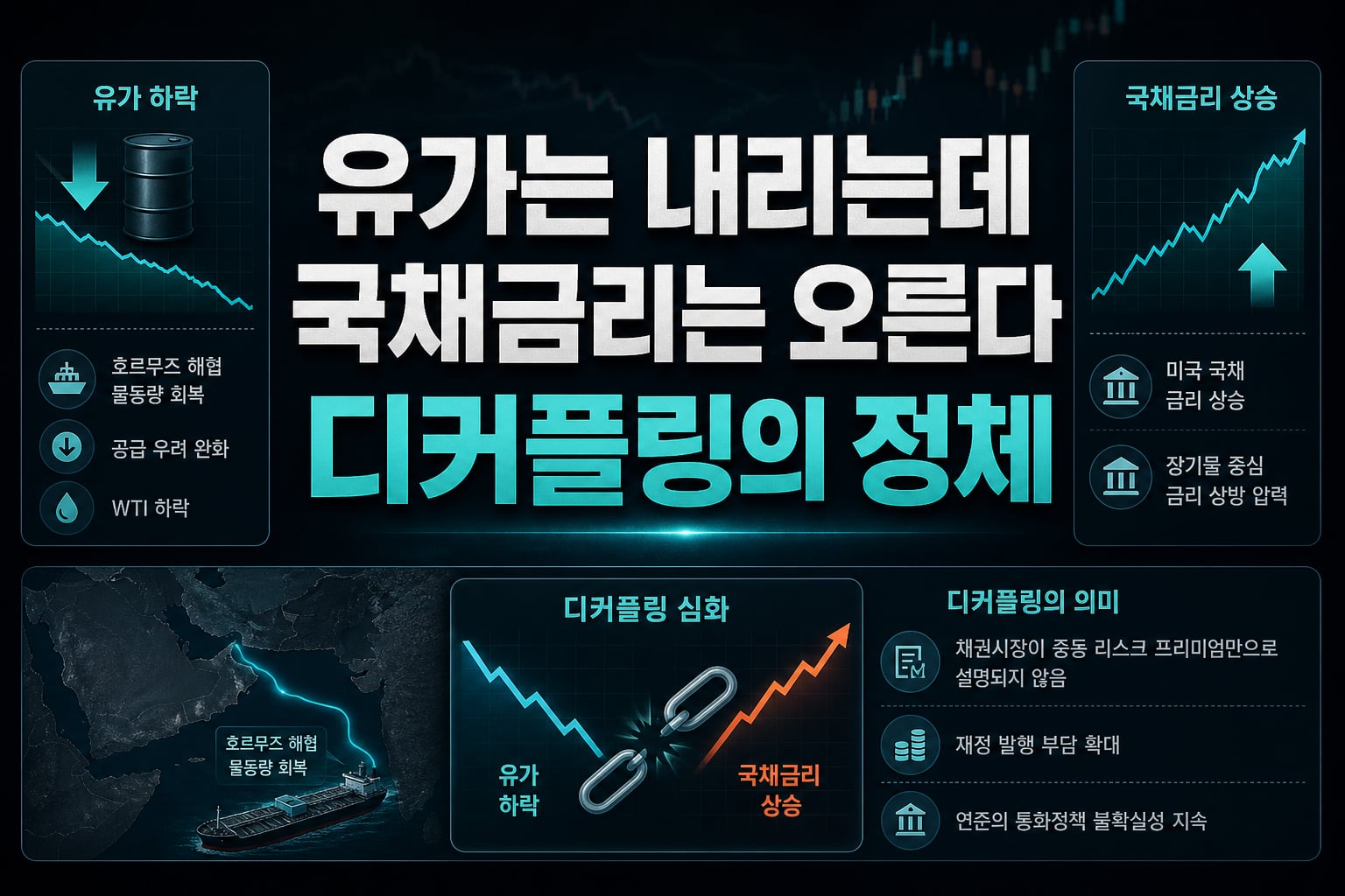 유가는 내리는데 국채금리는 오른다, 디커플링의 정체