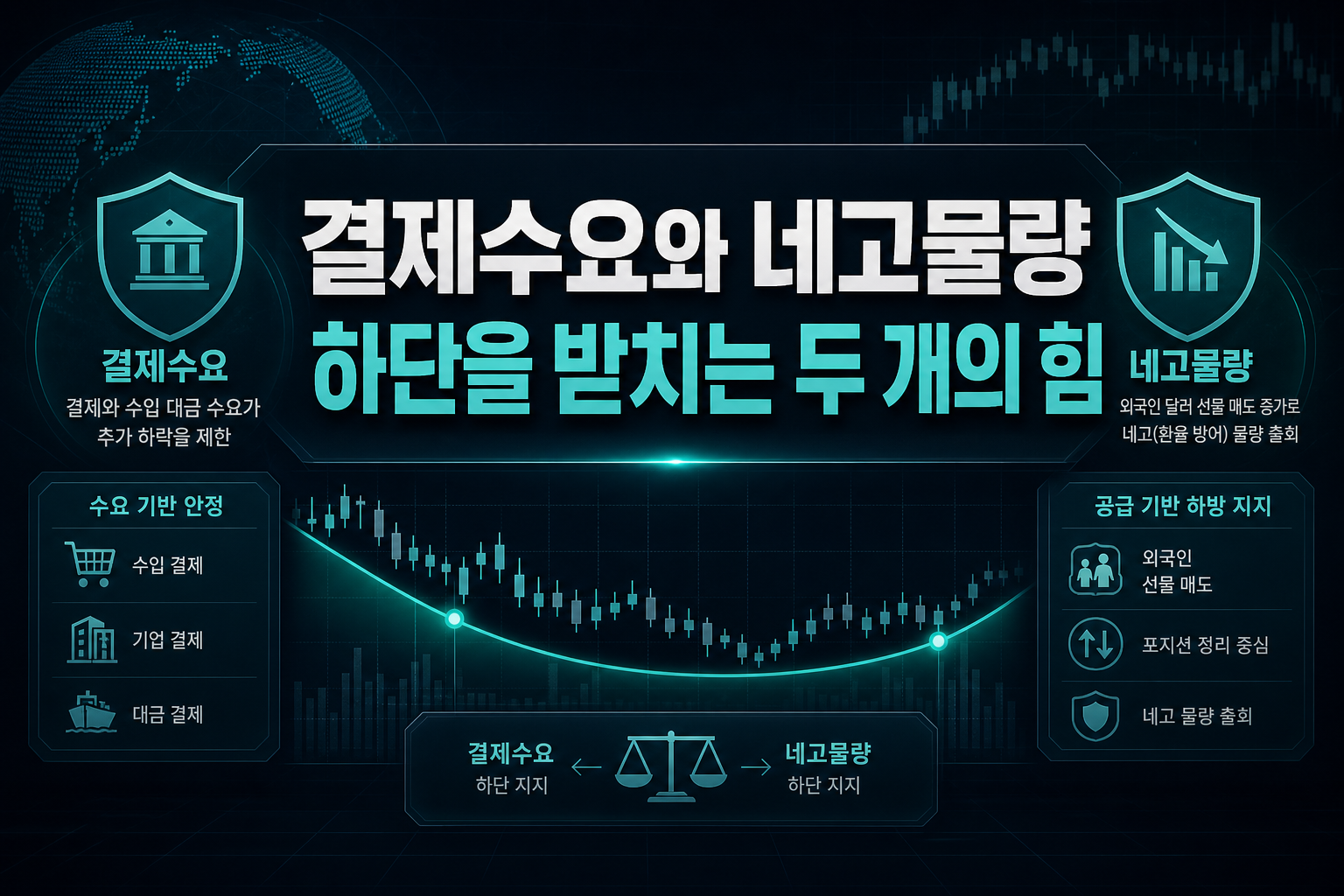 결제수요와 네고물량, 하단을 받치는 두 개의 힘