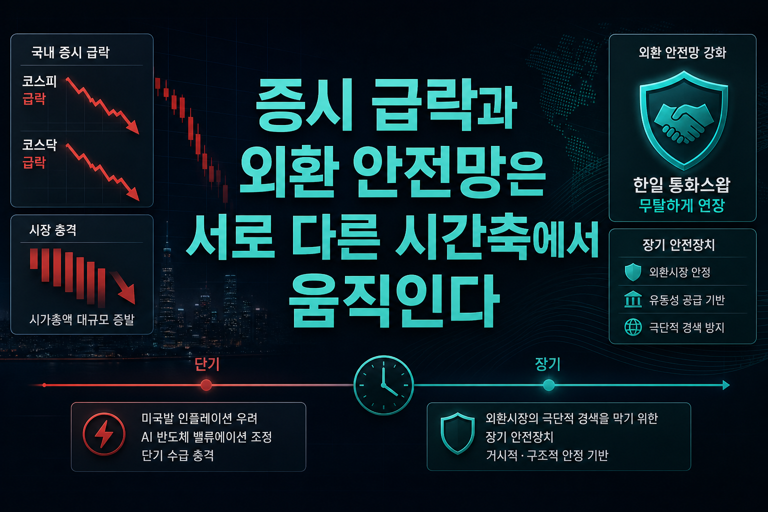 증시 급락과 외환 안전망은 서로 다른 시간축에서 움직인다
