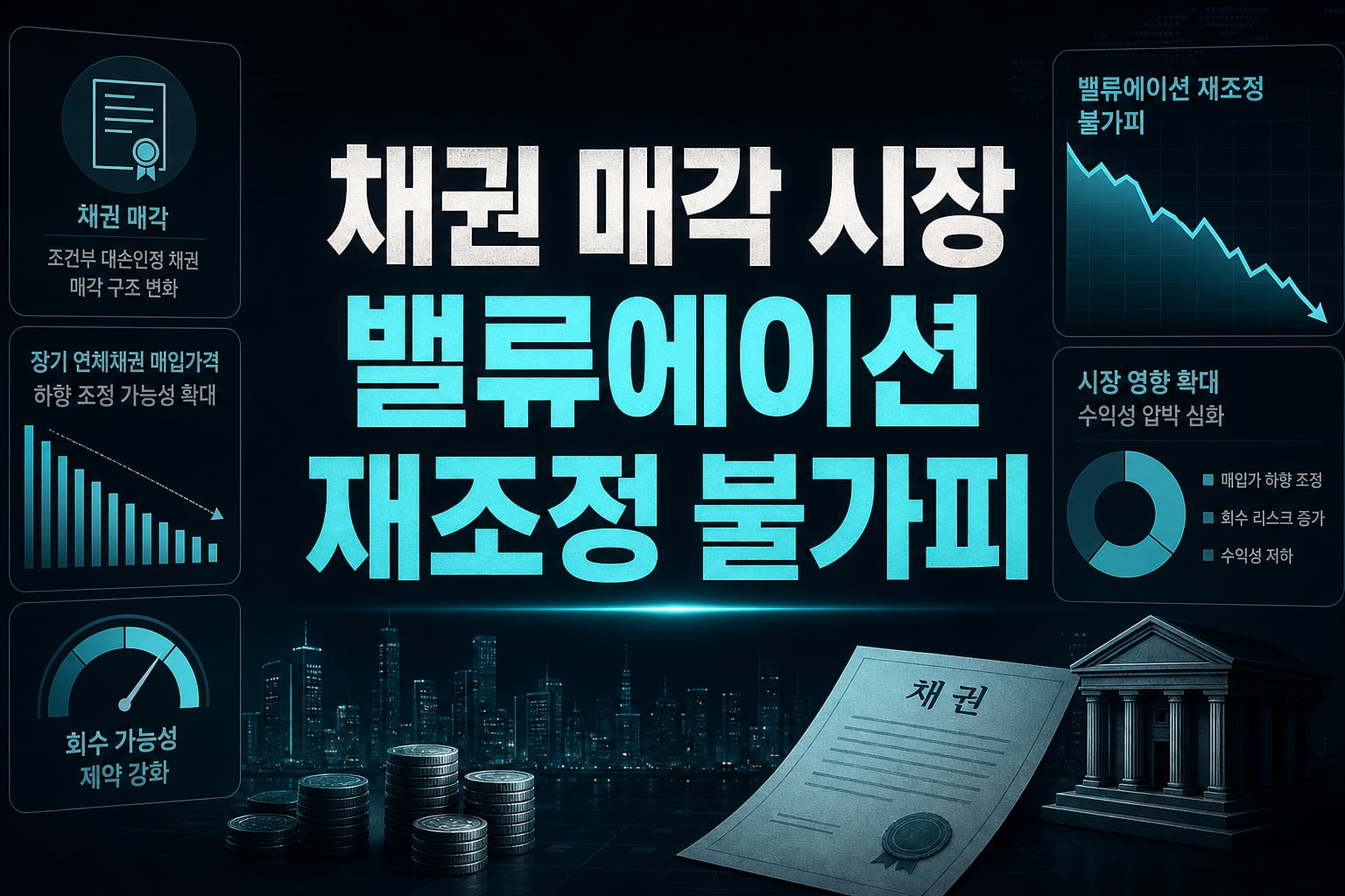 채권 매각 시장, 밸류에이션 재조정 불가피